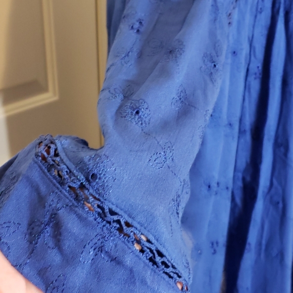 Angie Boho Eyelet Dress Caftan Coverup - Picture 5 of 7